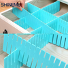 ShineMe Drawer Dividers 8pcs Adjustable Plastic Divider Household Storage Thickening Sub-Grid Finishing Shelves for Home Tidy Closet Stationary Makeup Socks Underwear Scarves Organizer (Blue)