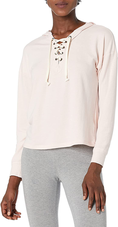 Mae Women's Loungewear Lace Up Sweatshirt with Hood