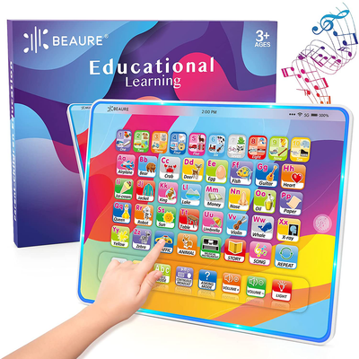 BEAURE Toddler Learning Tablet with ABC/Words/Numbers/Color/Games/Music, Interactive Educational Electronic Learning Pad Toys, Preschool Toddler Toys Gifts for Age 3 4 5 Year Old Boys and Girls