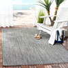 Safavieh Courtyard Collection CY8022 Indoor/ Outdoor Non-Shedding Stain Resistant Patio Backyard Area Rug, 4' x 4' Square, Black / Beige