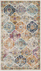 Safavieh Madison Collection MAD611B Boho Chic Floral Medallion Trellis Distressed Non-Shedding Stain Resistant Living Room Bedroom Accent Rug, 2'3" x 4', Cream / Multi