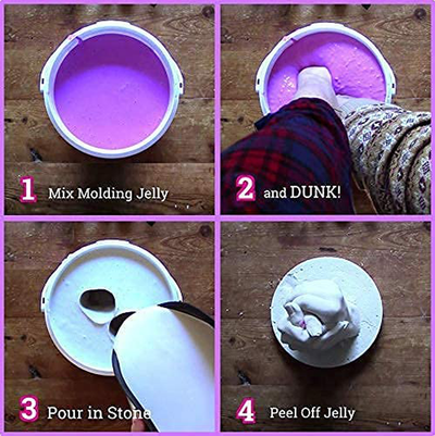 Edinburgh Hand Casting Kit for 2 - Premium DIY Hand Hold Statue Casting Kit for Christmas, Wedding, Anniversary, Husband, Wife, or Couple Gift Idea