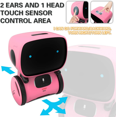 98K Kids Robot Toy, Smart Talking Robots, Gift for Boys and Girls Age 3+, Intelligent Partner and Teacher, with Voice Controlled and Touch Sensor, Singing, Dancing, Repeating