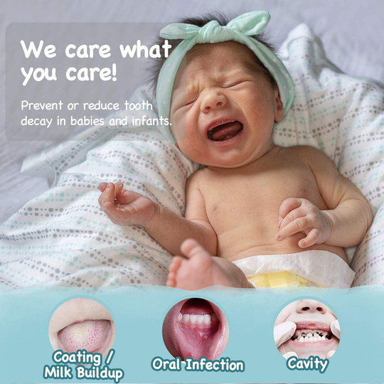 [40-Pack] Papablic Baby Tongue Cleaner, Upgrade Gum Cleaner with Paper Handle for Babies and Infants Ages 0-2 Years