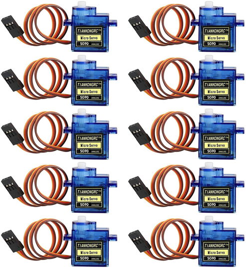 10Pcs SG90 9g Micro Servos for RC Robot Helicopter Airplane Controls Car Boat