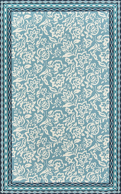 Madcap Cottage Under A Loggia Rokeby Road Area, Indoor Outdoor Rug, Blue, 2' X 3'
