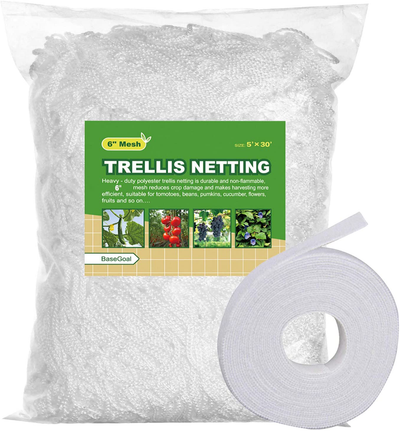 BaseGoal All-Weather Trellis Netting Mesh Plant Garden Vine Growing Flexible String Net