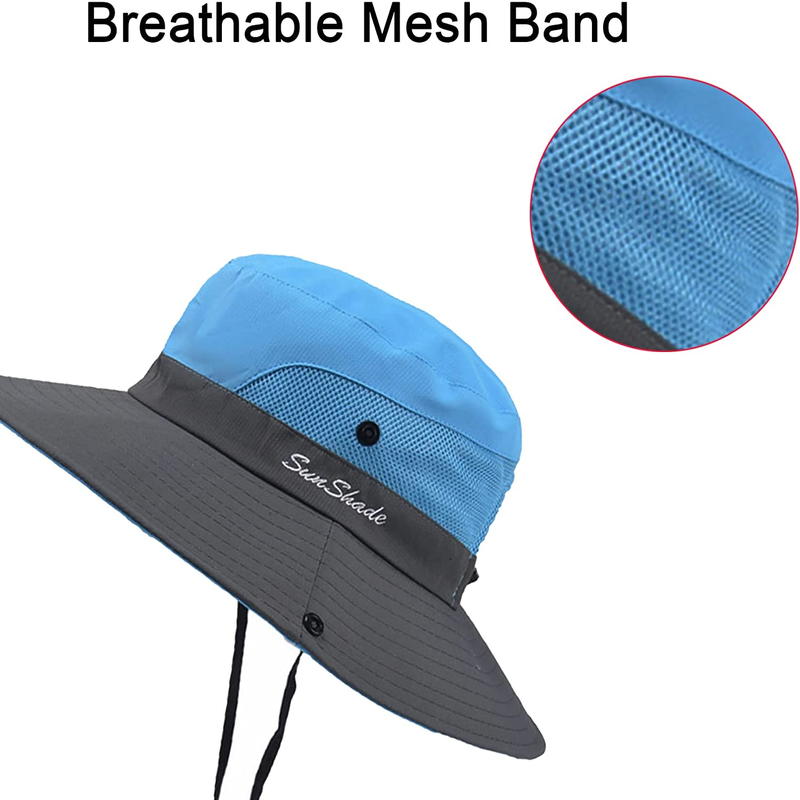 Fishing Sun Bucket Hat for Men or Women 3” Wide Brim UPF 50+