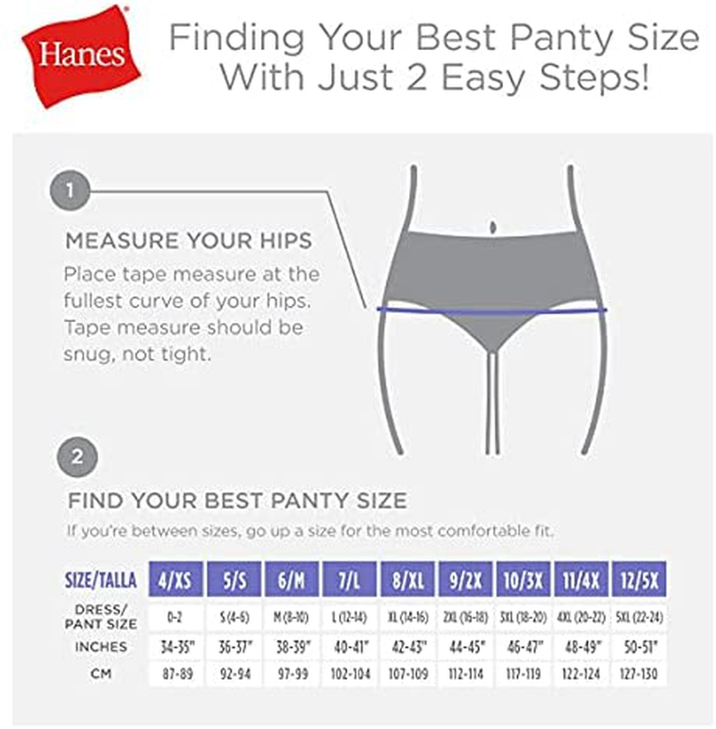 Hanes Women's Cotton Brief Underwear (Regular & Plus Sizes)