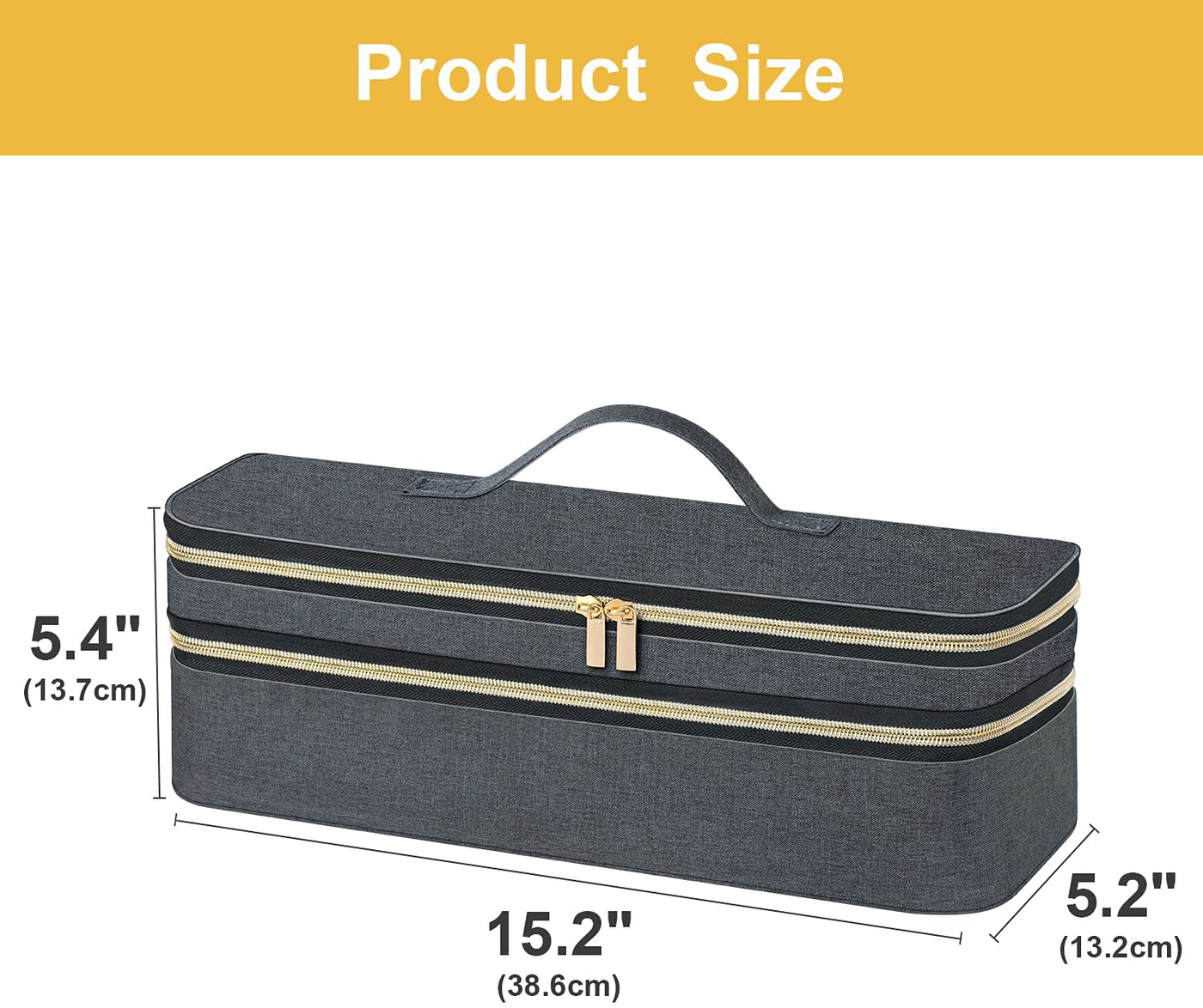 Travel Case for Revlon One Step Hair Dryer & Styler Volumizer, Blow Dryer Brush, Double-Layer Travel Storage Carrying Bag Compatible with Hot Tools Hot Air Brush & Styling Tools Accessories(Case Only)
