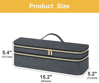 Travel Case for Revlon One Step Hair Dryer & Styler Volumizer, Blow Dryer Brush, Double-Layer Travel Storage Carrying Bag Compatible with Hot Tools Hot Air Brush & Styling Tools Accessories(Case Only)