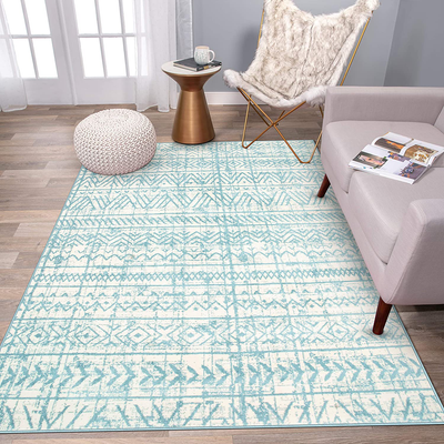 Rugshop Geometric Bohemian Design Area Rug 3'3" x 5' Blue