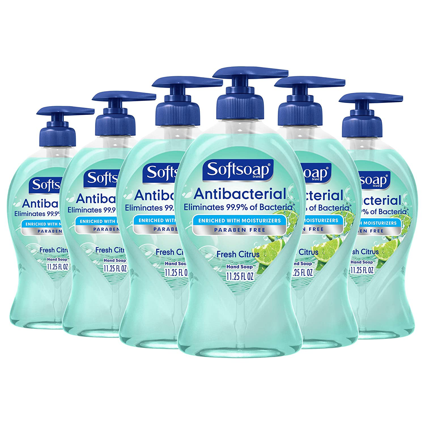 Softsoap Antibacterial Liquid Hand Soap, Crisp Clean - 11.25 Fluid Ounces (6 Pack)