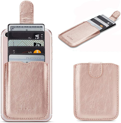 RFID Blocking Phone Card Holder Stick-On Hold up to 5 Cards