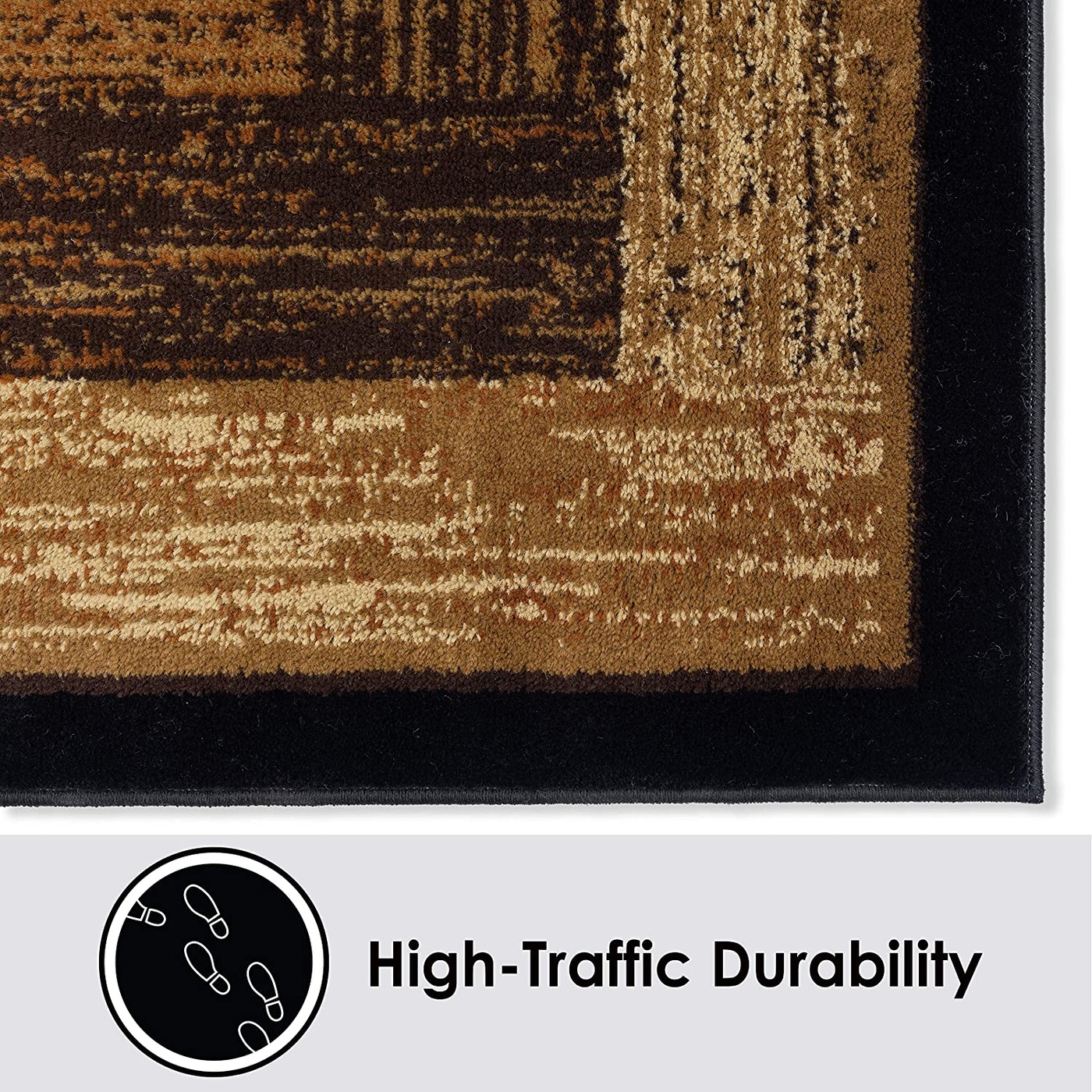 Home Dynamix Royalty Vega Modern Contemporary Area Rug, Black/Beige, 43"x62" Rectangle