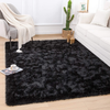 Quenlife Soft Bedroom Rug, Plush Shaggy Carpet Rug for Living Room Fluffy Area Rug for Kids Grils Room, Nursery Home Decor Fuzzy Rugs with Anti-Slip Bottom, 4 x 6ft, Light Navy