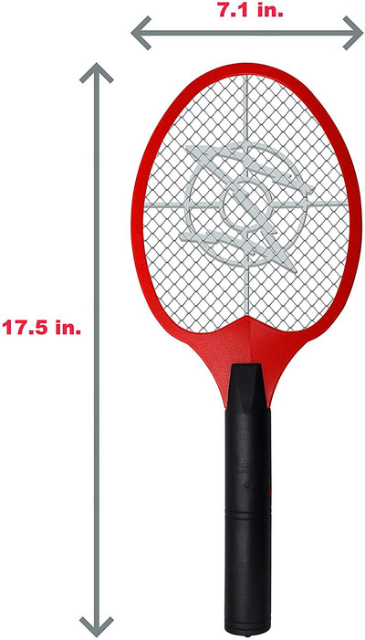 Koramzi Bug Zapper Racket Fly Swatter Mosquito Killer, Zap Mosquito Best for Indoor and Outdoor Pest Control F2 (Red)