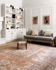 Loloi II Loren Collection Vintage Printed Persian Area Rug 1'-6" x 1'-6" Square Swatch Spice/Multi