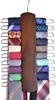 Umo Lorenzo Premium Wooden Necktie and Belt Hanger, Walnut Wood Center Organizer and Storage Rack with a Non-Slip Finish - 20 Hooks (Wooden)