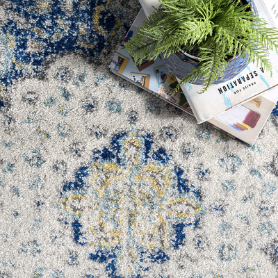 nuLOOM Paisley Verona Vintage Persian Area Rug, 4' x 6', Blue