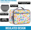 Zulay Insulated Lunch Bag - Thermal Kids Lunch Bag With Spacious Compartment & Built-In Handle - Portable Back To School Lunch Bag For Kids, Boys, & Girls To Keep Food Fresh (Butterflies)