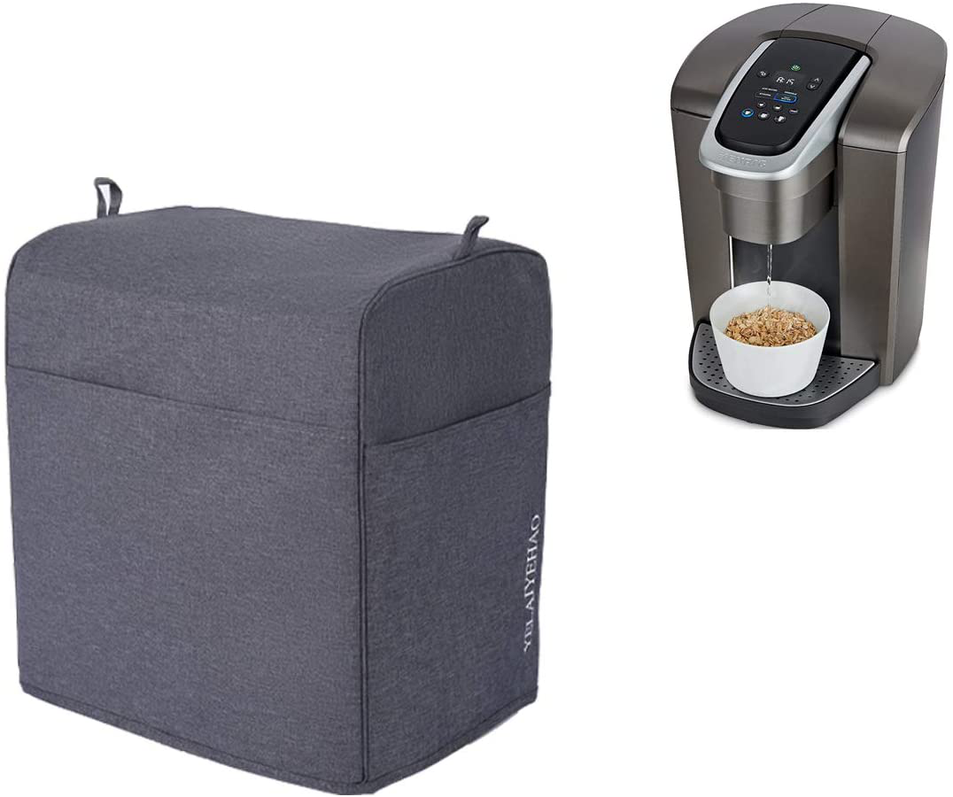 YELAIYEHAO Single Serve Coffee Makers Cover for Keurig Coffee Maker (grey, 14"X10"X15")