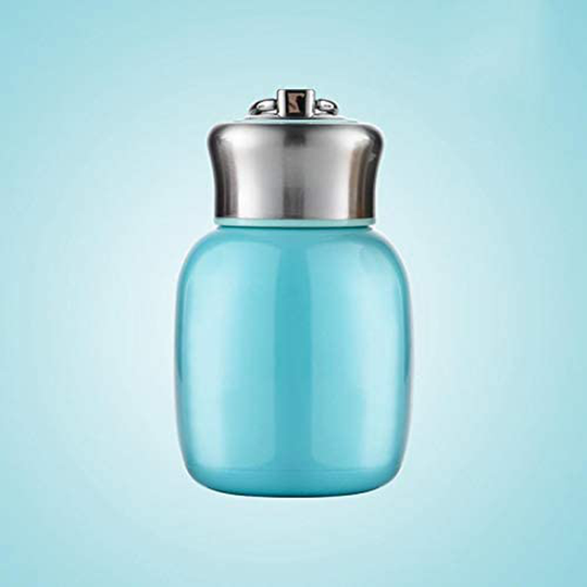 Mini 7 oz Stainless Steel Water Bottle, Small Vacuum Insulated Water Bottle Leak Proof Sport Tumbler Cup Hot and Cold Water Bottle for Women Girls Kids Gift Milk Tea Lunch (Skyblue)