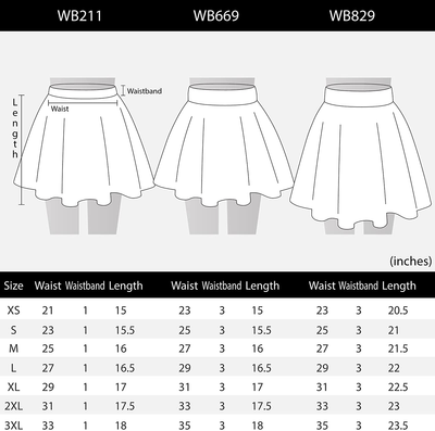 Made By Johnny Women's Basic Versatile Stretchy Flared Casual Mini Skater Skirt XS-3XL Plus Size-Made in USA