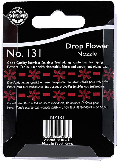 JEM Drop Flower Piping Nozzle Cake Decorating Tip #131, Standard, Silver