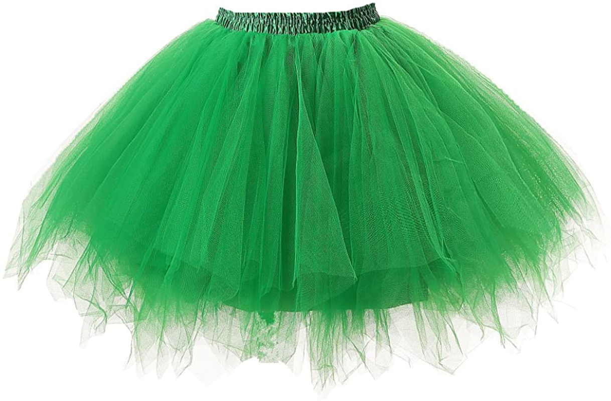 Honeystore Women's Short Vintage Ballet Bubble Puffy Tutu Petticoat Skirt
