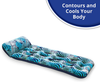 Aqua Oversized 5’ Foot Pool Noodle, Pool Noodle Float, Luxury Fabric, Heavy Duty, Blue/White Fern, Two-Pack