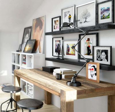 RPJC 11 x 14 Picture Frames Made of Solid Wood and High Definition Glass Display Pictures 8x10 with Mat or 11x14 Without Mat for Wall Mounting Photo Frame Black