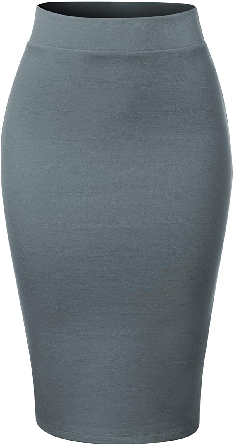 MixMatchy Women's Casual Classic Bodycon Pencil Skirt