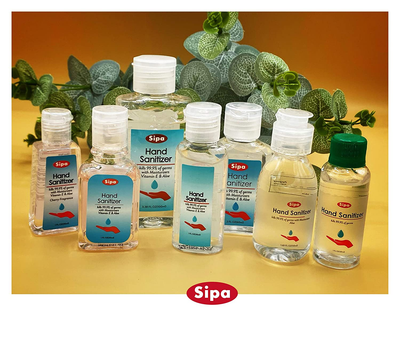 Sipa Bulk Hand Sanitizer Travel Size Bundle 1.69 oz (Pack of 50) 75% Ethyl Alcohol, Protect Against Germs with Vitamin E Formula