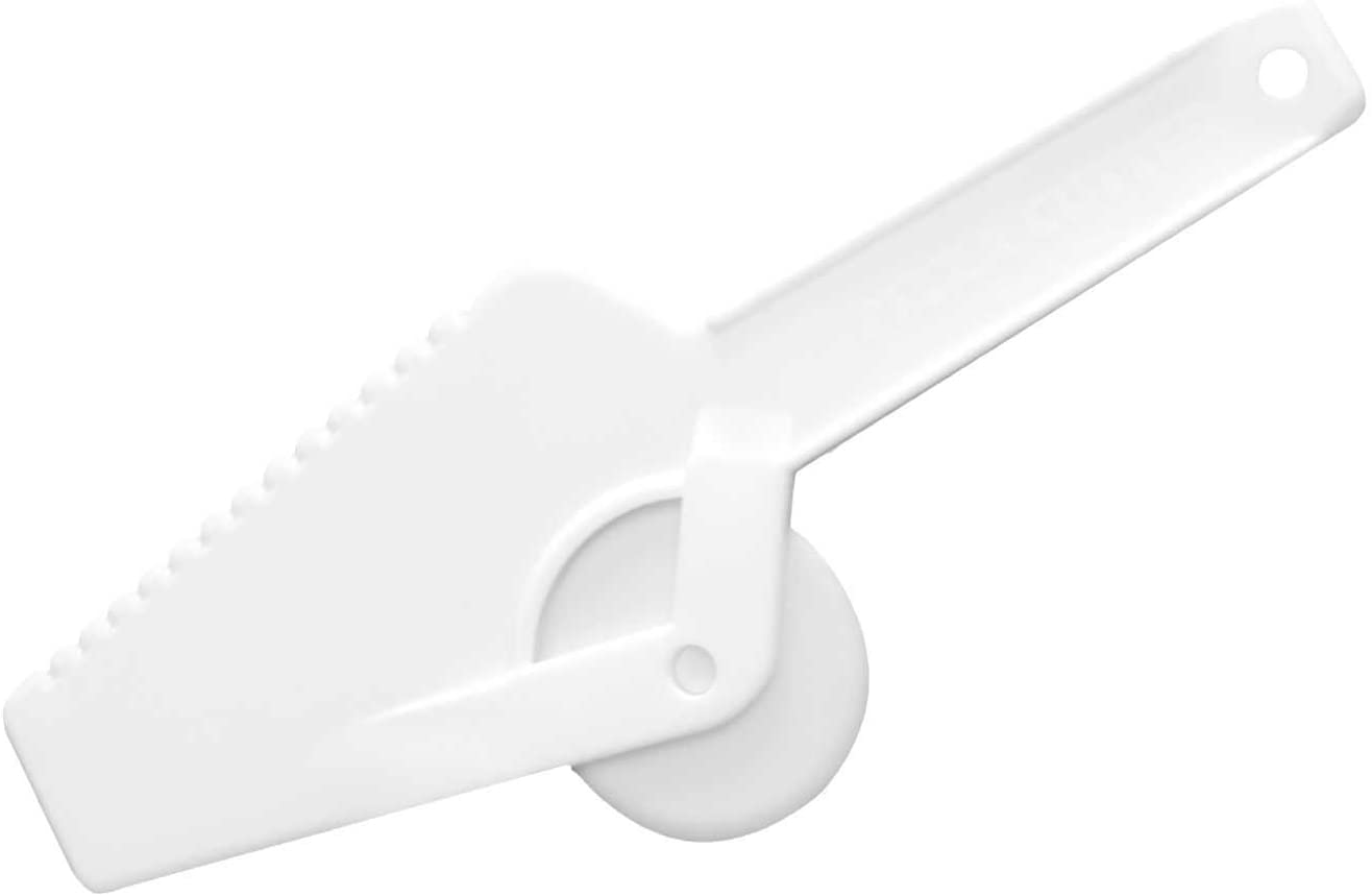 Party Essentials Hard Plastic Pizza Cutter/Server, White