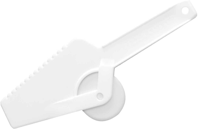 Party Essentials Hard Plastic Pizza Cutter/Server, White