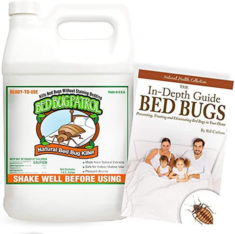 Bed Bug Patrol Bed Bug Killer 1 Gallon, 100% Environmentally Friendly, Family & Pet Safe Bed Bug Killer Formula. Guaranteed.