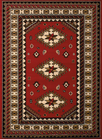 United Weavers of America Dallas Tres Rug, 8 x 10', Red