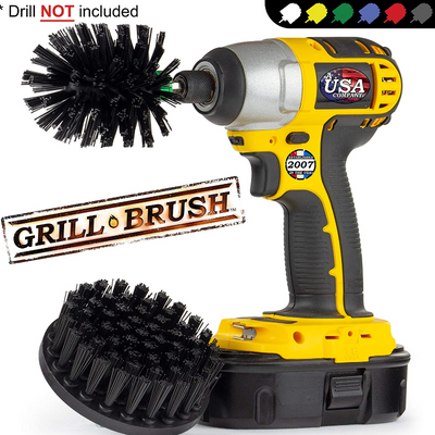 2 Piece BBQ Grill Brush Accessory Set For Power Drill