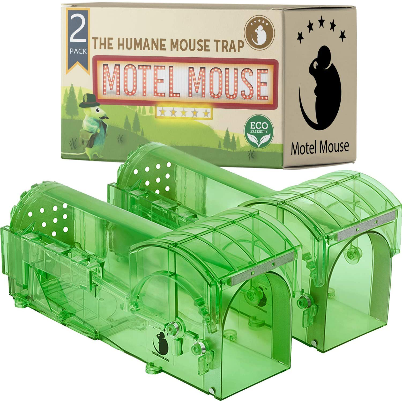 Humane Mouse Trap for Indoors Outdoors - Live Catch Release - Highly Sensitive and Secure - Pet and Child Safe - Reusable - Easy to Clean - Capture Mice Alive - No Kill