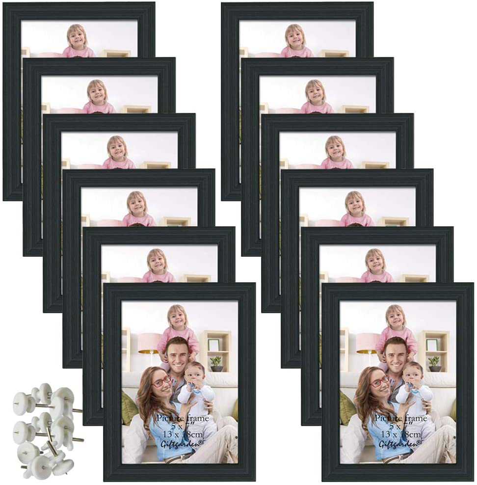 Giftgarden 4x6 Picture Frame Black Photo Frames Bulk for Wall or Tabletop, Set of 12