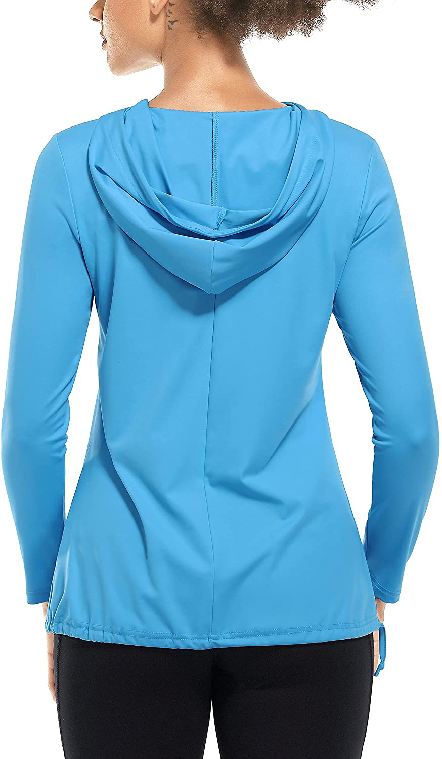 Fulbelle Women's UPF 50+ Long Sleeve Shirts Sun Protection Drawstring Lightweight Hooded Sweatshirts Outdoor Performance