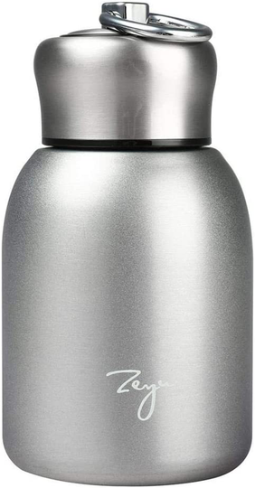 Mini 9 oz Stainless Steel Water Bottle, 280ML Vacuum Insulated Water Bottle Leak Proof Sport Tumbler Cup Hot and Cold Water Bottle (Silver)