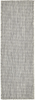 Unique Loom Solid Collection Casual Transitional Indoor and Outdoor Flatweave Runner Rug, 2' x 6', Light Gray/Gray