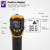 Infrared Thermometer No Touch Digital Laser Temperature Gun with Color Display -58℉～1112℉(-50℃～600℃)Adjustable Emissivity - for Cooking/BBQ/Freezer - Meat Thermometer Included -Non Body Thermometer