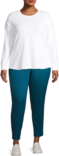 Terra & Sky Women's Plus Size Skinny Mid-Rise Jegging