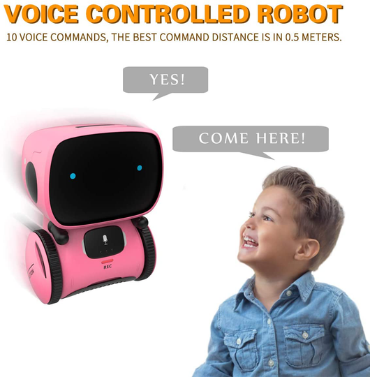 98K Kids Robot Toy, Smart Talking Robots Intelligent Partner and Teacher with Voice Control and Touch Sensor, Singing, Dancing, Repeating, Gift for Boys and Girls of Age 3 and Up