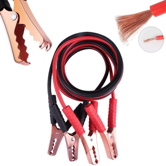 Emergency Roadside Assistance Safety Kit - First Aid Kit, Jumper Cables, LED Warning Light, Work Gloves, Tools and More