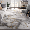 Safavieh Craft Collection CFT877F Modern Abstract Non-Shedding Living Room Bedroom Area Rug, 5'3" x 5'3" Square, Grey / Gold