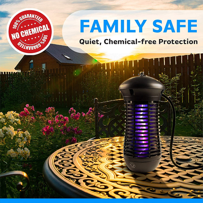 Livin’ Well Bug Zapper - 4000V High Powered Electric Mosquito Zapper, Fly, Mosquito Trap with 1,500 Sq. Feet Range and 18W UVA Mosquito Killer Bulb